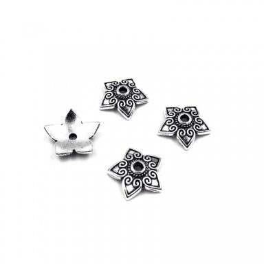 13mm sidabro sp. kepurėlės, 24vnt.