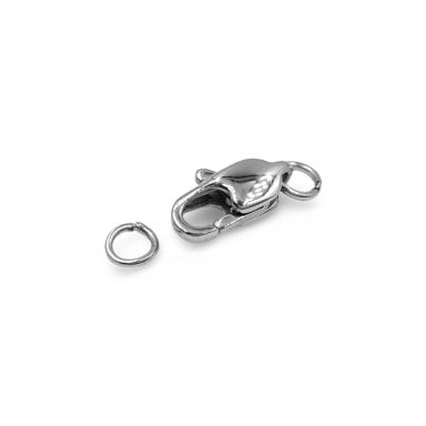 13mm titano plieno užsegimas karabinas su žiedeliais, 1vnt. 13mm titano plieno užsegimas karabinas su žiedeliais, 1vnt.