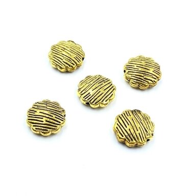 13x13mm aukso sp. intarpai, 5vnt.