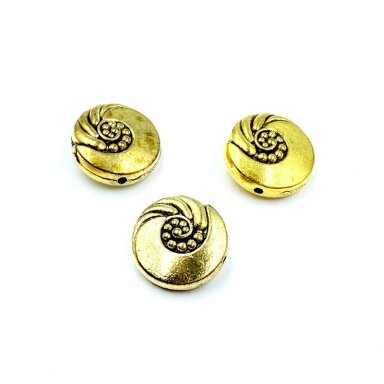 13x13mm aukso sp. intarpai, 6vnt.