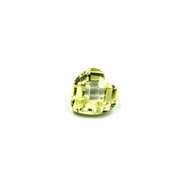 13x13mm geltonos sp. širdies formos cirkonis, 1vnt.