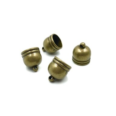 13x16mm žalvario sp. kepurėlės, 6vnt.