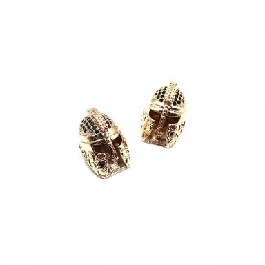 13x17mm rausvo aukso sp. nerūdijančio plieno intarpas su cirkoniais šalmas, 1vnt. 13x17mm rausvo aukso sp. nerūdijančio plieno intarpas su cirkoniais šalmas, 1vnt.