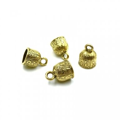 13x18mm aukso sp. kepurėlės, 5vnt.
