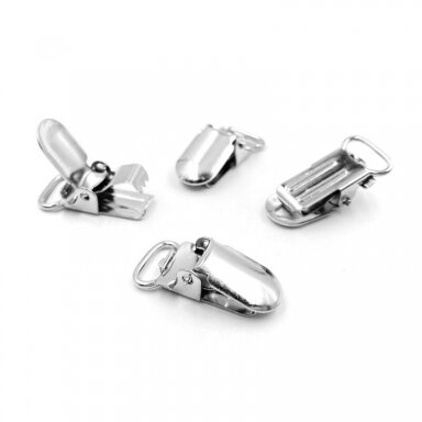 13x28mm nikelio sp. metalinis čiulptuko laikiklio užsegimas, 4vnt.