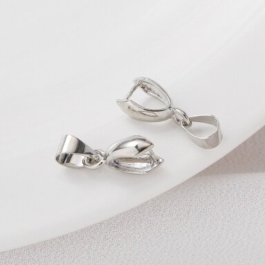 13x6mm platinos sp. nerūdijančio plieno pakabuko laikiklis, 4vnt. 13x6mm platinos sp. nerūdijančio plieno pakabuko laikiklis, 4vnt.