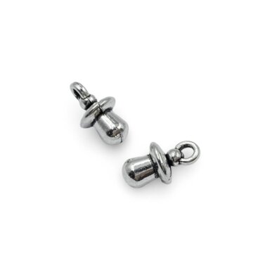 13x7mm sidabro sp. pakabukas čiulptukas, 15vnt.