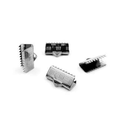 13x8mm juodintos sp. užbaigimo detalė juostelei, 22vnt.