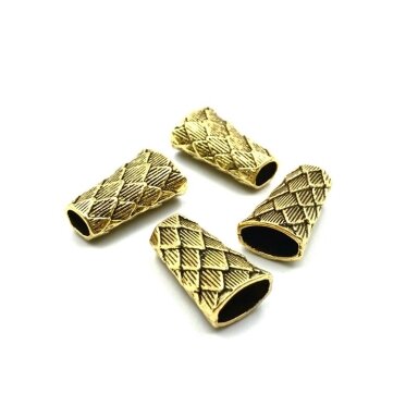 13x9x22mm aukso sp. kepurėlės, 6vnt.