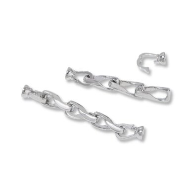 13mm nikelio sp. nerūdijančio plieno dvigubas užsegimas su prailginimu, 1vnt. 13mm nikelio sp. nerūdijančio plieno dvigubas užsegimas su prailginimu, 1vnt.