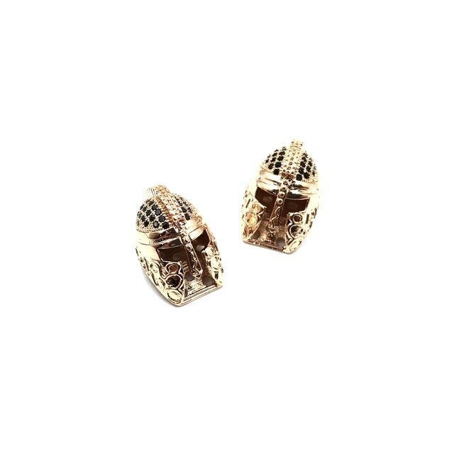13x17mm rausvo aukso sp. nerūdijančio plieno intarpas su cirkoniais šalmas, 1vnt. 13x17mm rausvo aukso sp. nerūdijančio plieno intarpas su cirkoniais šalmas, 1vnt.