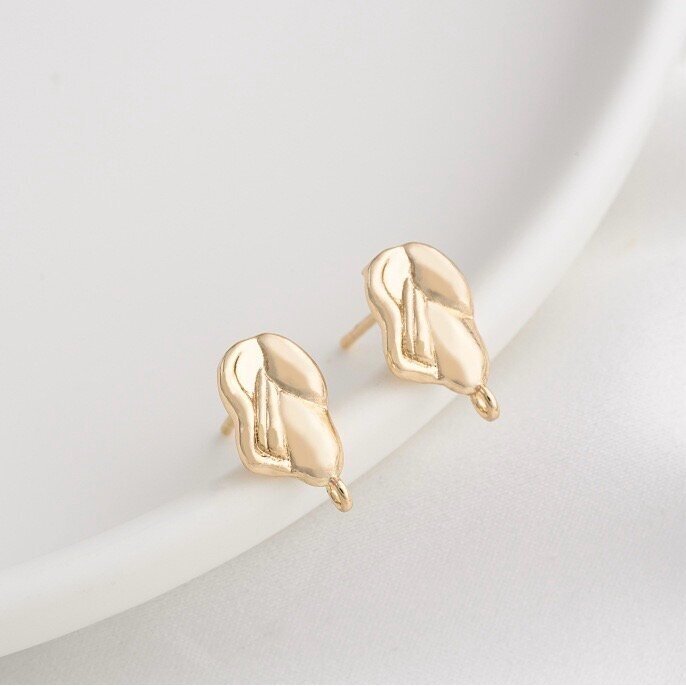 13x8mm 14k aukso sp. nerūdijančio plieno auskarų įvėrimai, 2vnt. 13x8mm 14k aukso sp. nerūdijančio plieno auskarų įvėrimai, 2vnt.
