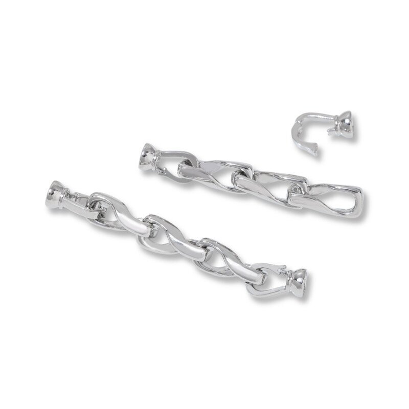 13mm nikelio sp. nerūdijančio plieno dvigubas užsegimas su prailginimu, 1vnt. 13mm nikelio sp. nerūdijančio plieno dvigubas užsegimas su prailginimu, 1vnt.
