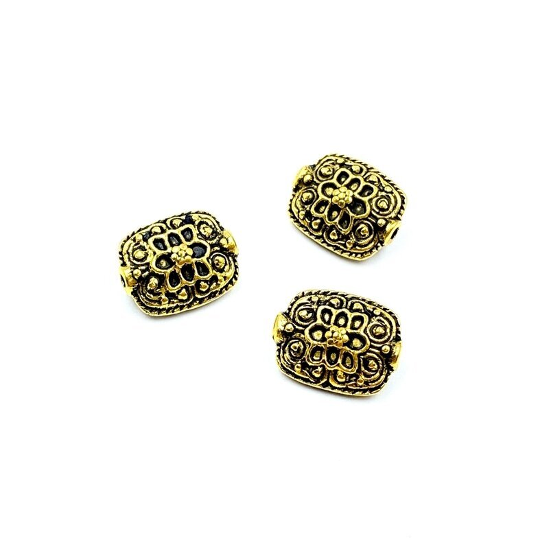 13x10mm aukso sp. intarpai, 9vnt.