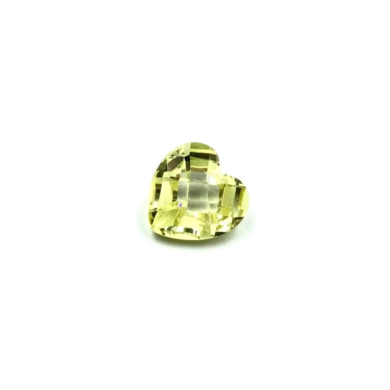 13x13mm geltonos sp. širdies formos cirkonis, 1vnt.