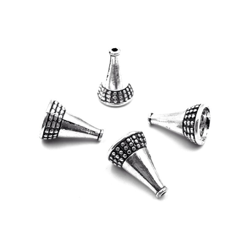 13x19mm sidabro sp. kepurėlės, 6vnt.