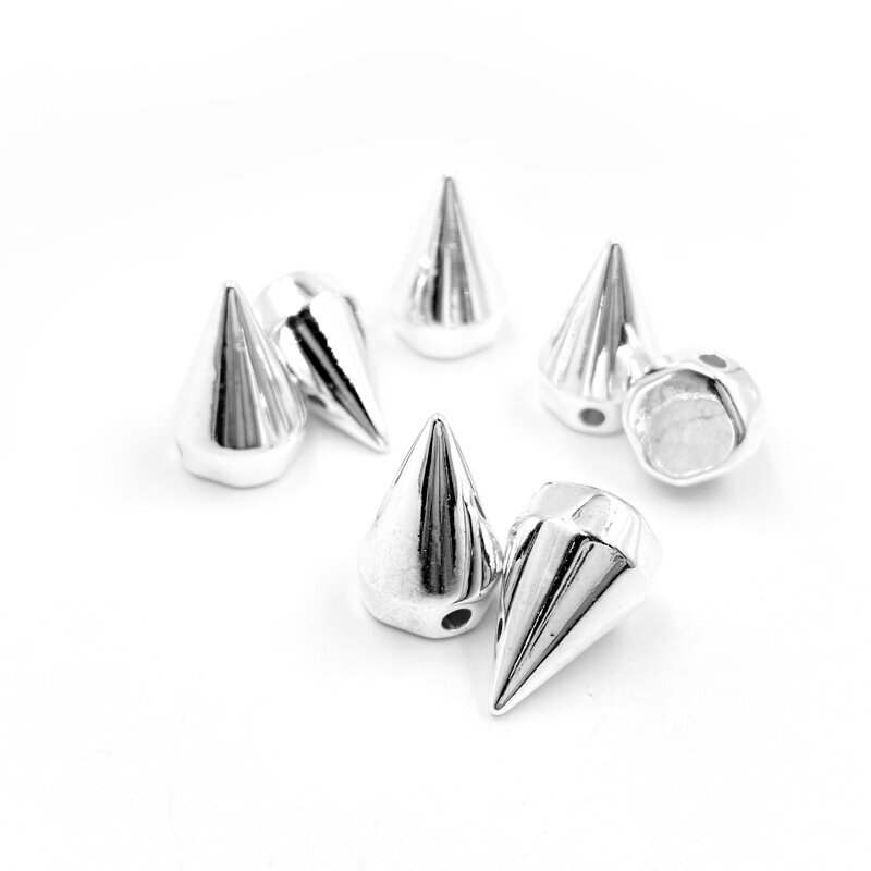 13x19mm sidabro sp. prisiuvamos plastiko kniedės, 10g (apie 7vnt.)