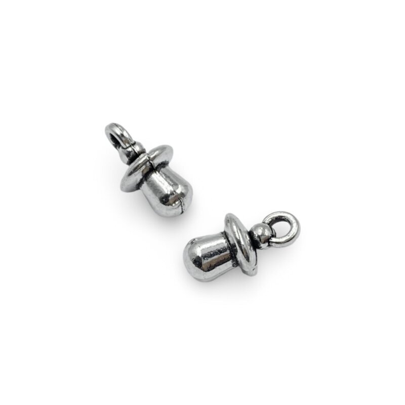 13x7mm sidabro sp. pakabukas čiulptukas, 15vnt.