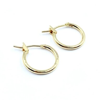 14mm 14k aukso sp. nerūdijančio plieno auskarų įvėrimai, 2vnt. 14mm 14k aukso sp. nerūdijančio plieno auskarų įvėrimai, 2vnt.