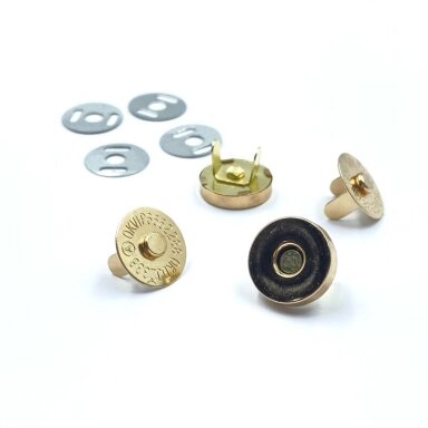 14mm aukso sp. magnetinis užsegimas rankinėms, 3vnt. 14mm aukso sp. magnetinis užsegimas rankinėms, 3vnt.