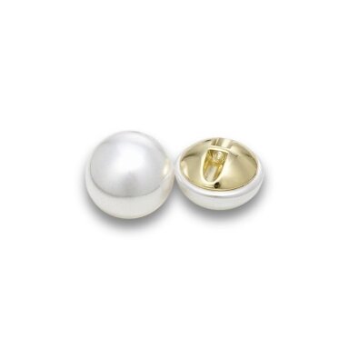 14mm aukso sp. metalinė saga su perliuku, 1vnt.