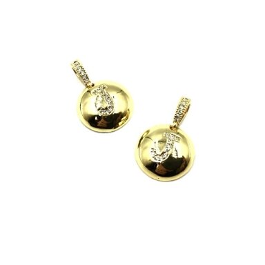 14mm aukso sp. nerūdijančio plieno pakabukas su cirkoniais J raidė, 1vnt. 14mm aukso sp. nerūdijančio plieno pakabukas su cirkoniais J raidė, 1vnt.