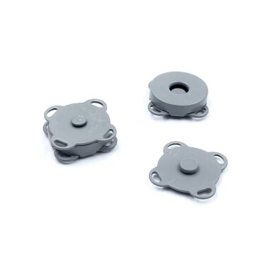 14mm pilkos sp. prisiuvamas magnetinis užsegimas rankinėms, 2vnt. 14mm pilkos sp. prisiuvamas magnetinis užsegimas rankinėms, 2vnt.