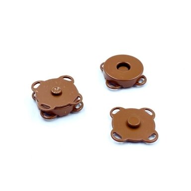 14mm rudos sp. prisiuvamas magnetinis užsegimas rankinėms, 2vnt. 14mm rudos sp. prisiuvamas magnetinis užsegimas rankinėms, 2vnt.