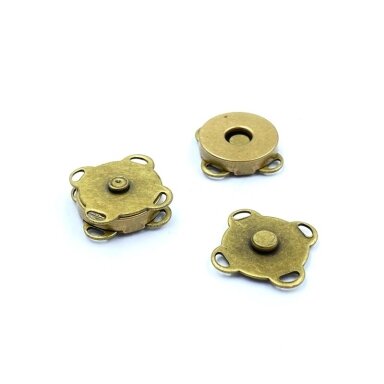 14mm žalvario sp. prisiuvamas magnetinis užsegimas rankinėms, 3vnt. 14mm žalvario sp. prisiuvamas magnetinis užsegimas rankinėms, 3vnt.
