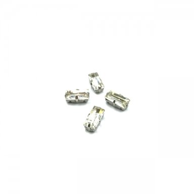 10x5mm crystal sp. kristalai sidabro sp. rėmeliuose, 4vnt.