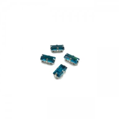 10x5mm electric sp. kristalai sidabro sp. rėmeliuose, 4vnt.