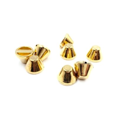 14x10mm rausvo aukso sp. prisiuvamos plastiko kniedės, 10g (apie 12vnt.)