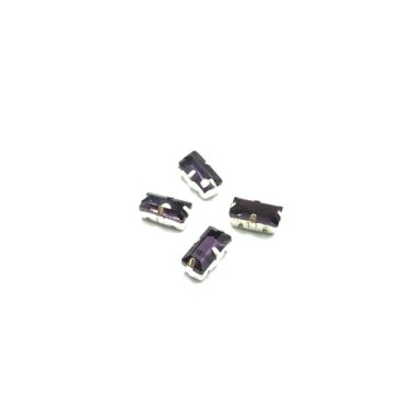 10x5mm violetinės sp. kristalai sidabro sp. rėmeliuose, 4vnt.