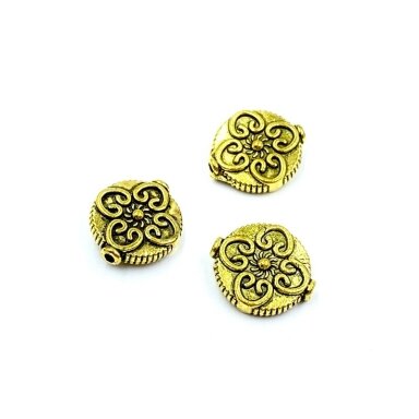 14x13mm aukso sp. intarpai, 8vnt.