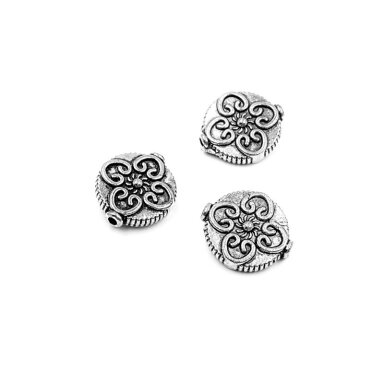 14x13mm sidabro sp intarpai, 8vnt.