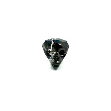 14x13mm rudos sp. stiklo karoliukas kaukolė, 1vnt.