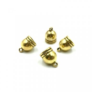 14x16mm aukso sp. kepurėlės, 6vnt.