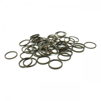 14x1mm žalvario sp. lituoti žiedeliai, 10g