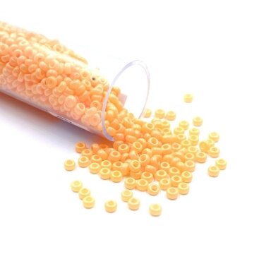 1,4x2,5mm oranžinės sp. biserio karoliukai, ±12g