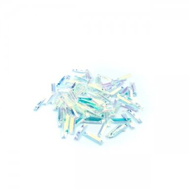 14x3mm skaidrios AB sp. žvyneliai, 5g