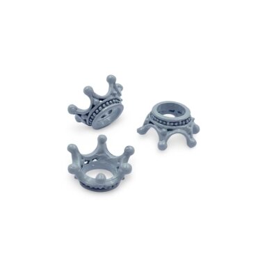 14x6mm pilkos sp. intarpas karūna, 1vnt.