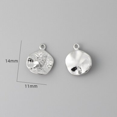 14x11mm platinos sp. nerūdijančio plieno pakabukas kriauklė, 1vnt. 14x11mm platinos sp. nerūdijančio plieno pakabukas kriauklė, 1vnt.