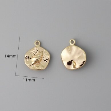 14x11mm rausvo aukso sp. nerūdijančio plieno pakabukas kriauklė, 1vnt. 14x11mm rausvo aukso sp. nerūdijančio plieno pakabukas kriauklė, 1vnt.