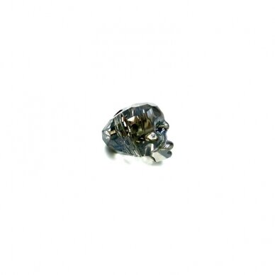14x13mm rudos sp. stiklo karoliukas kaukolė, 1vnt. 2
