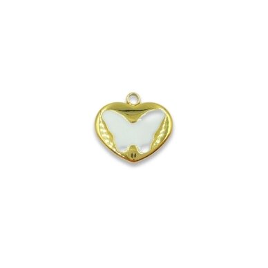 14x15mm 14k aukso sp. nerūdijančio plieno pakabukas drugelis, 1vnt. 14x15mm 14k aukso sp. nerūdijančio plieno pakabukas drugelis, 1vnt.