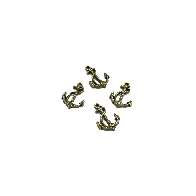 18x13mm žalvario sp. pakabukas inkaras, 24vnt.