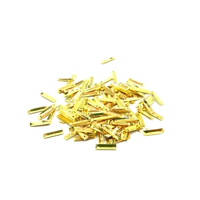 14x3mm geltonos sp. žvyneliai, 5g
