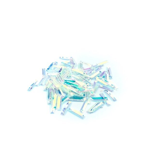 14x3mm skaidrios AB sp. žvyneliai, 5g