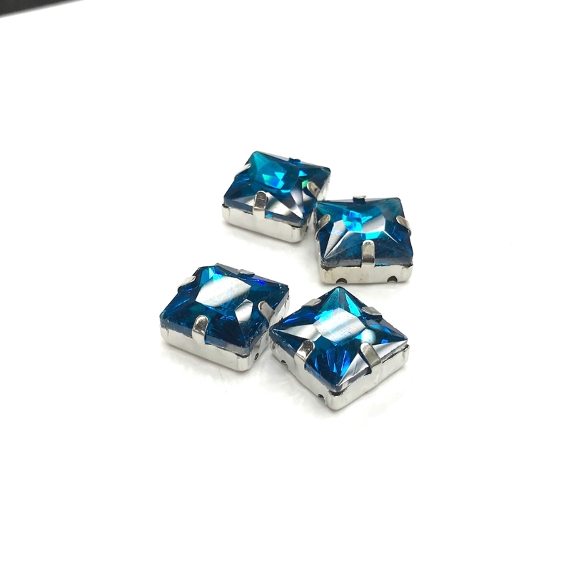 14mm electric sp. kristalai sidabro sp. rėmeliuose, 4vnt