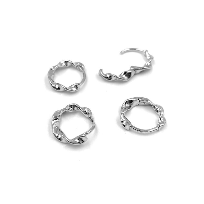 15mm sidabro sp. nerūdijančio plieno auskarų įvėrimai, 2vnt. 15mm sidabro sp. nerūdijančio plieno auskarų įvėrimai, 2vnt.